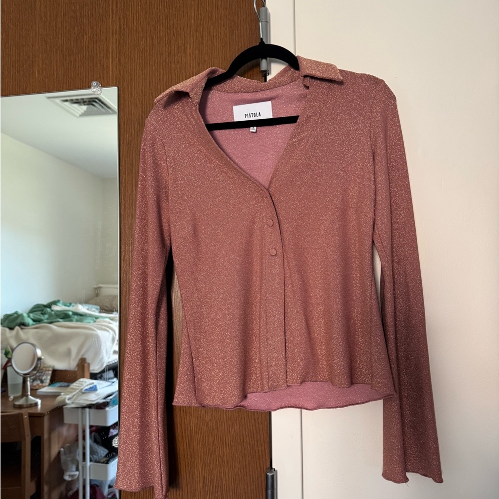 Pink Glitter Women's Top